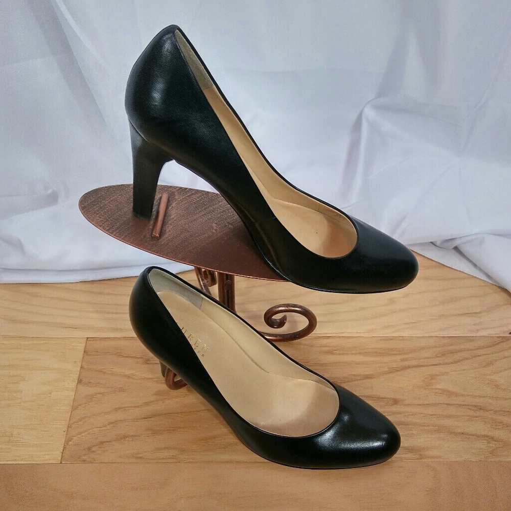 💥SOLD💥Lauren Ralph Lauren Ladies Shoes Black 9M - Picture 1 of 5